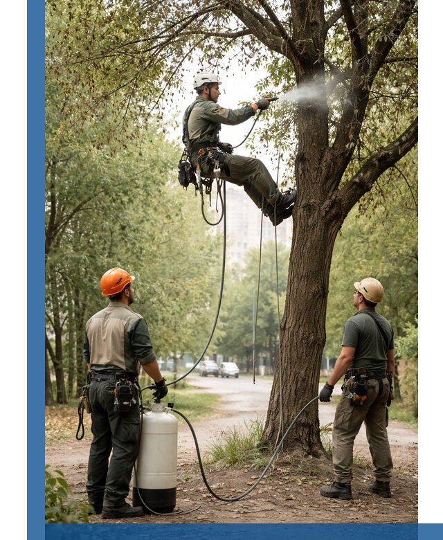 Обработка деревьев от вредителей в Искитиме профессиональная защита