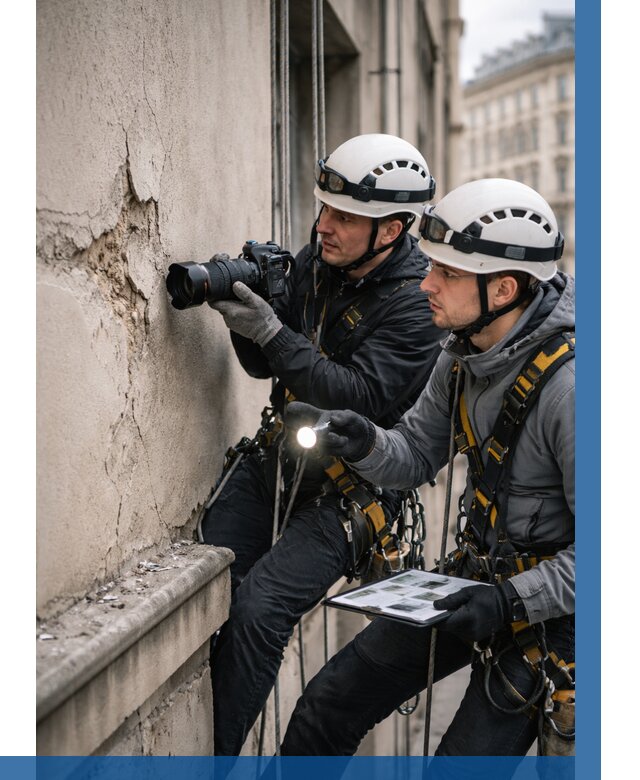 Фотофиксация дефектов фасада в Искитиме от 4586 р. | ВЫСОТНИК-Скм