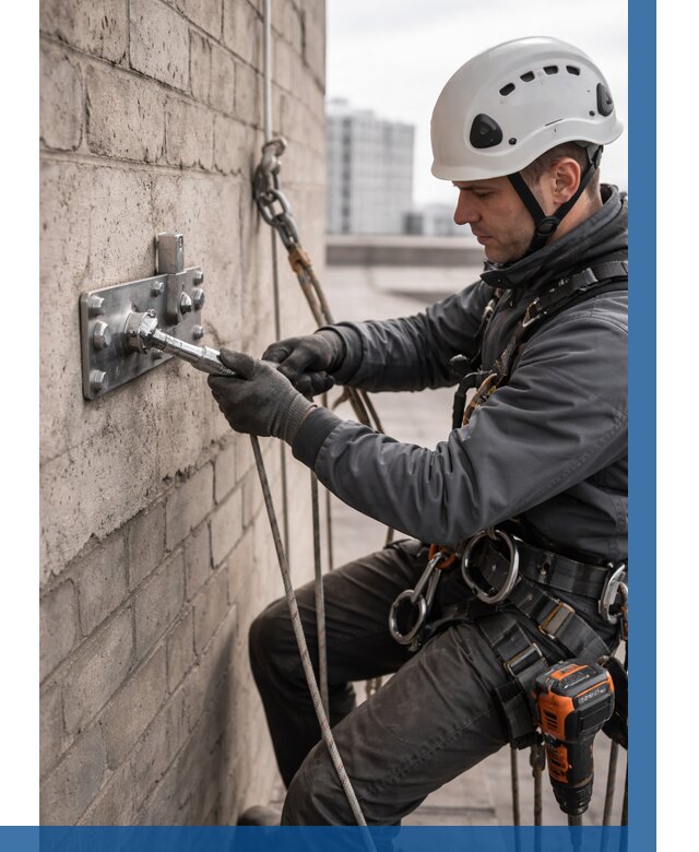 Установка анкерных точек в Искитиме от 3567 р. | ВЫСОТНИК-Скм