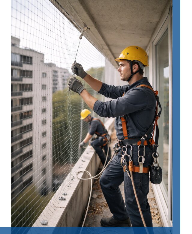 Монтаж сетки от птиц в Искитиме от 4586 р. | ВЫСОТНИК-Скм